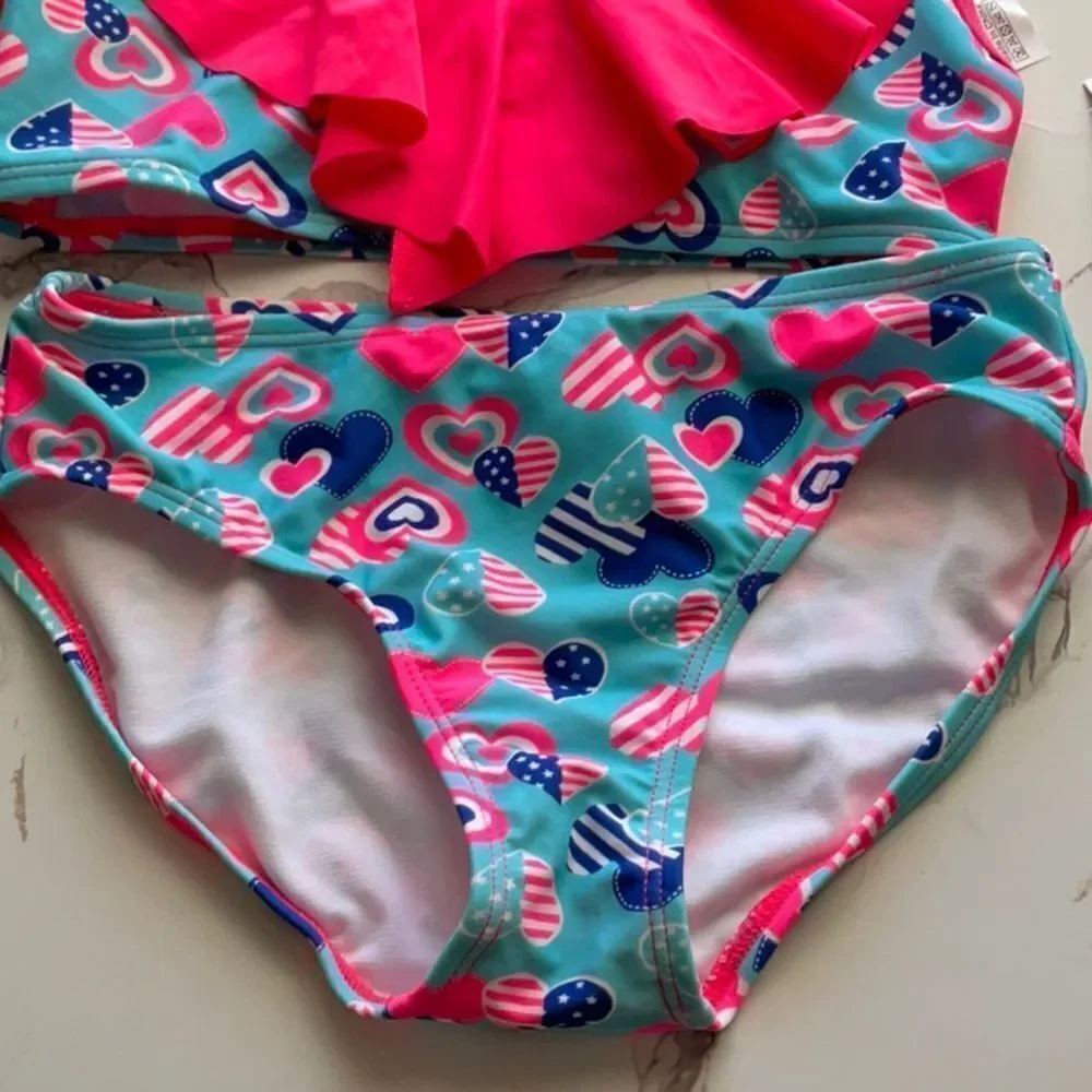 Take 50% OFF- Firpearl Baby Girl 2piece Swimwear, Size-M(7-8)